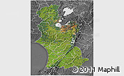 Satellite 3D Map of Manawatu-Wanganui, desaturated