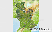 Satellite 3D Map of Manawatu-Wanganui, physical outside