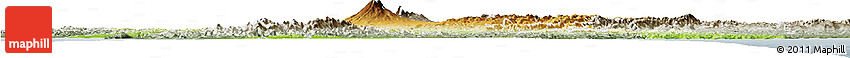 Physical Horizon Map of Manawatu-Wanganui, semi-desaturated