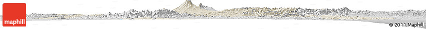 Shaded Relief Horizon Map of Manawatu-Wanganui, desaturated Shaded Relief Horizon Map of Manawatu-Wanganui, desaturated
