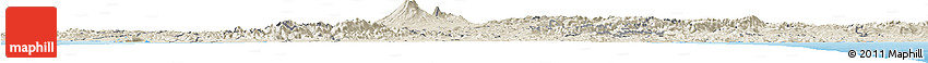 Shaded Relief Horizon Map of Manawatu-Wanganui Shaded Relief Horizon Map of Manawatu-Wanganui