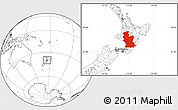 Blank Location Map of Manawatu-Wanganui