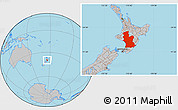 Gray Location Map of Manawatu-Wanganui