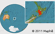 Satellite Location Map of Manawatu-Wanganui