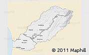 Classic Style 3D Map of Manawatu, single color outside