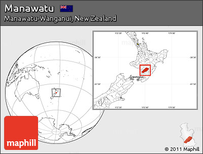 Blank Location Map of Manawatu