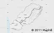 Silver Style Map of Manawatu, single color outside