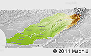 Physical Panoramic Map of Manawatu, lighten, desaturated