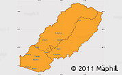 Political Simple Map of Manawatu, cropped outside