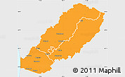 Political Simple Map of Manawatu, single color outside