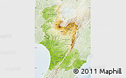 Physical Map of Manawatu-Wanganui, lighten
