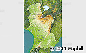 Physical Map of Manawatu-Wanganui, satellite outside