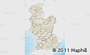 Shaded Relief Map of Manawatu-Wanganui, single color outside