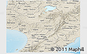 Shaded Relief Panoramic Map of Manawatu-Wanganui