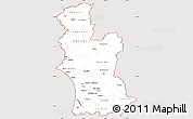 Classic Style Simple Map of Manawatu-Wanganui, cropped outside
