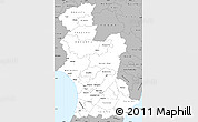 Gray Simple Map of Manawatu-Wanganui