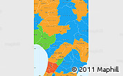 Political Simple Map of Manawatu-Wanganui