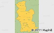 Savanna Style Simple Map of Manawatu-Wanganui, cropped outside