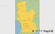 Savanna Style Simple Map of Manawatu-Wanganui