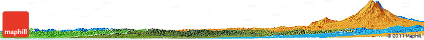 Satellite Horizon Map of Wanganui, political outside