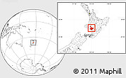 Blank Location Map of Wanganui