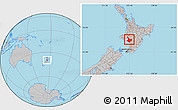 Gray Location Map of Wanganui