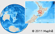 Shaded Relief Location Map of Wanganui