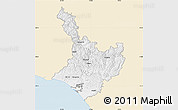 Classic Style Map of Wanganui, single color outside