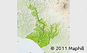 Physical Map of Wanganui, lighten