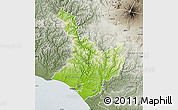 Physical Map of Wanganui, semi-desaturated