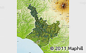 Satellite Map of Wanganui, physical outside