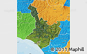 Satellite Map of Wanganui, political outside