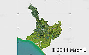 Satellite Map of Wanganui, single color outside