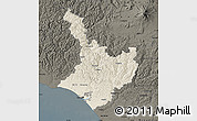 Shaded Relief Map of Wanganui, darken
