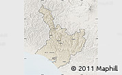 Shaded Relief Map of Wanganui, lighten