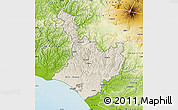 Shaded Relief Map of Wanganui, physical outside