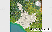 Shaded Relief Map of Wanganui, satellite outside