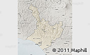 Shaded Relief Map of Wanganui, semi-desaturated