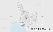 Silver Style Map of Wanganui, single color outside