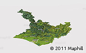 Satellite Panoramic Map of Wanganui, cropped outside