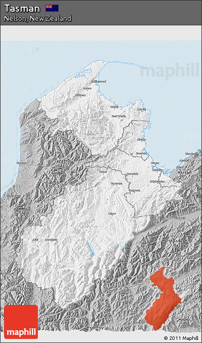 Gray 3D Map of Tasman