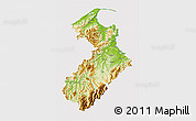 Physical 3D Map of Tasman, cropped outside