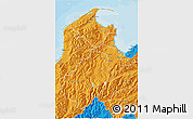 Political 3D Map of Tasman