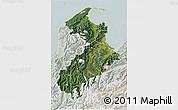 Satellite 3D Map of Tasman, lighten