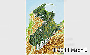 Satellite 3D Map of Tasman, physical outside