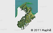 Satellite 3D Map of Tasman, single color outside