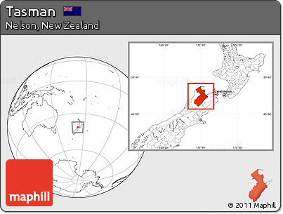 Blank Location Map of Tasman