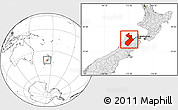 Blank Location Map of Tasman, highlighted country, highlighted parent region