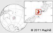 Blank Location Map of Tasman, highlighted parent region