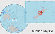 Gray Location Map of Tasman, highlighted parent region, within the entire country